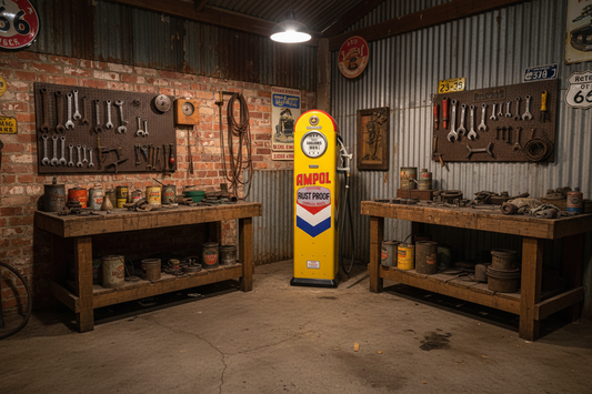 Ampol Chevron Bullseye Rustproof Petrol Bowser