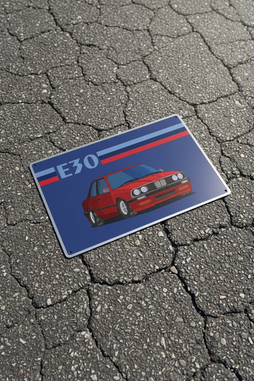 BMW E30 Metal Sign