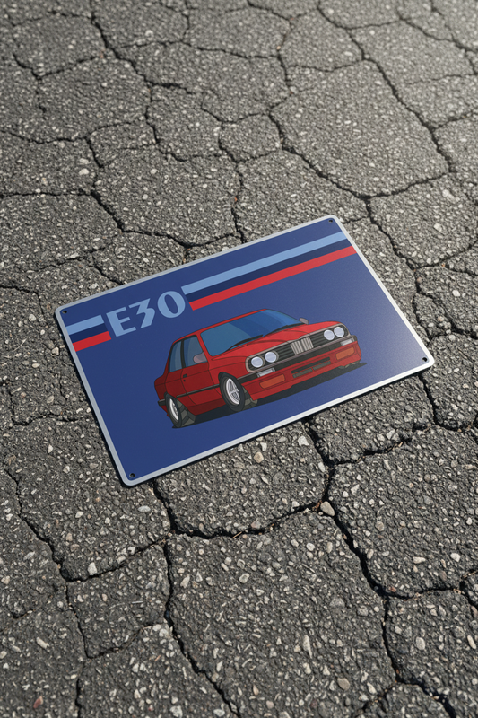 BMW E30 Metal Sign