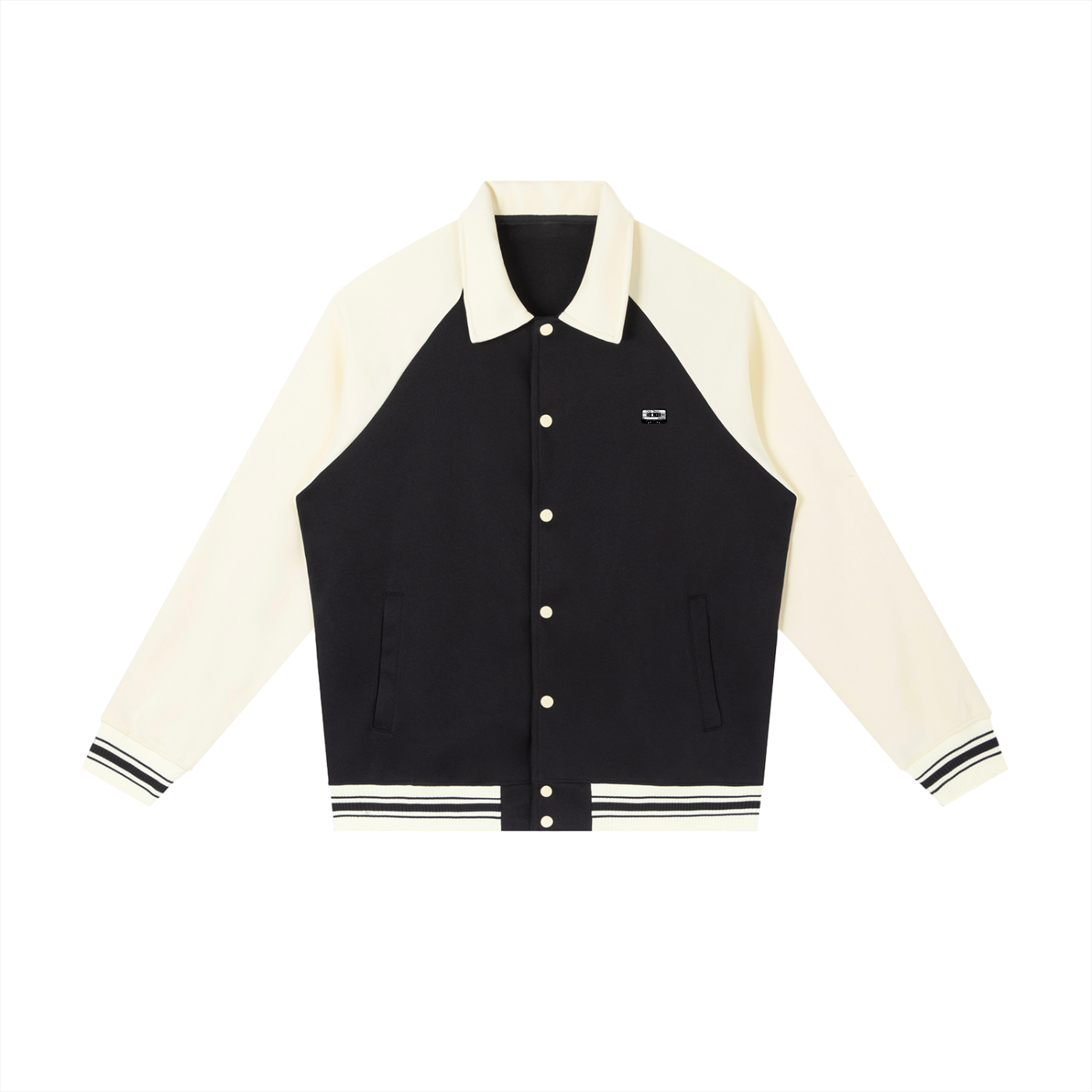 Old Skool Contrast Raglan Sleeve Baseball Jacket
