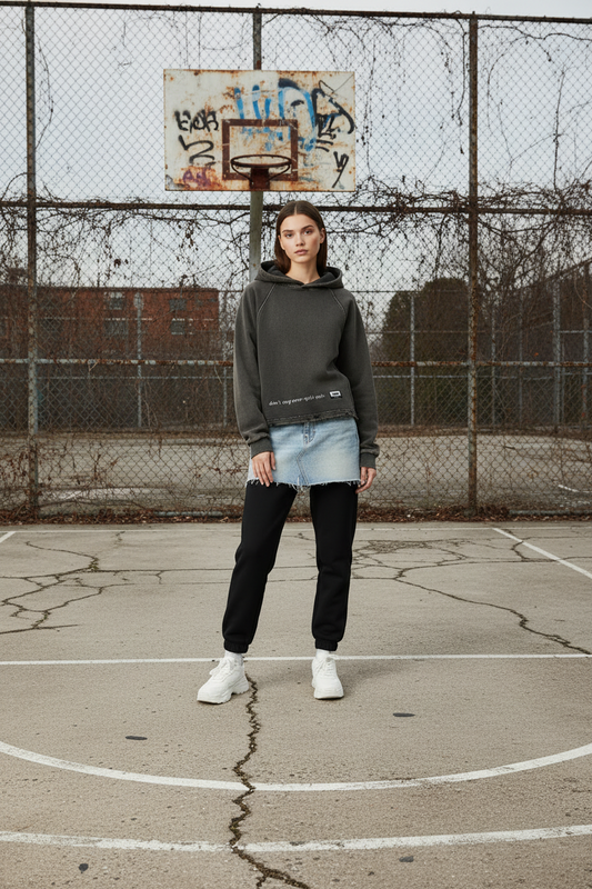 Spilt Milk Vintage Washed Frayed-Hem Hoodie