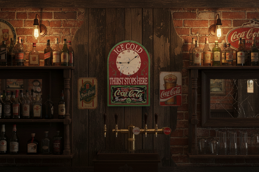Coca Cola Retro Clock tin metal sign