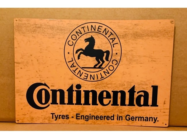 Continental Tyre tin metal sign