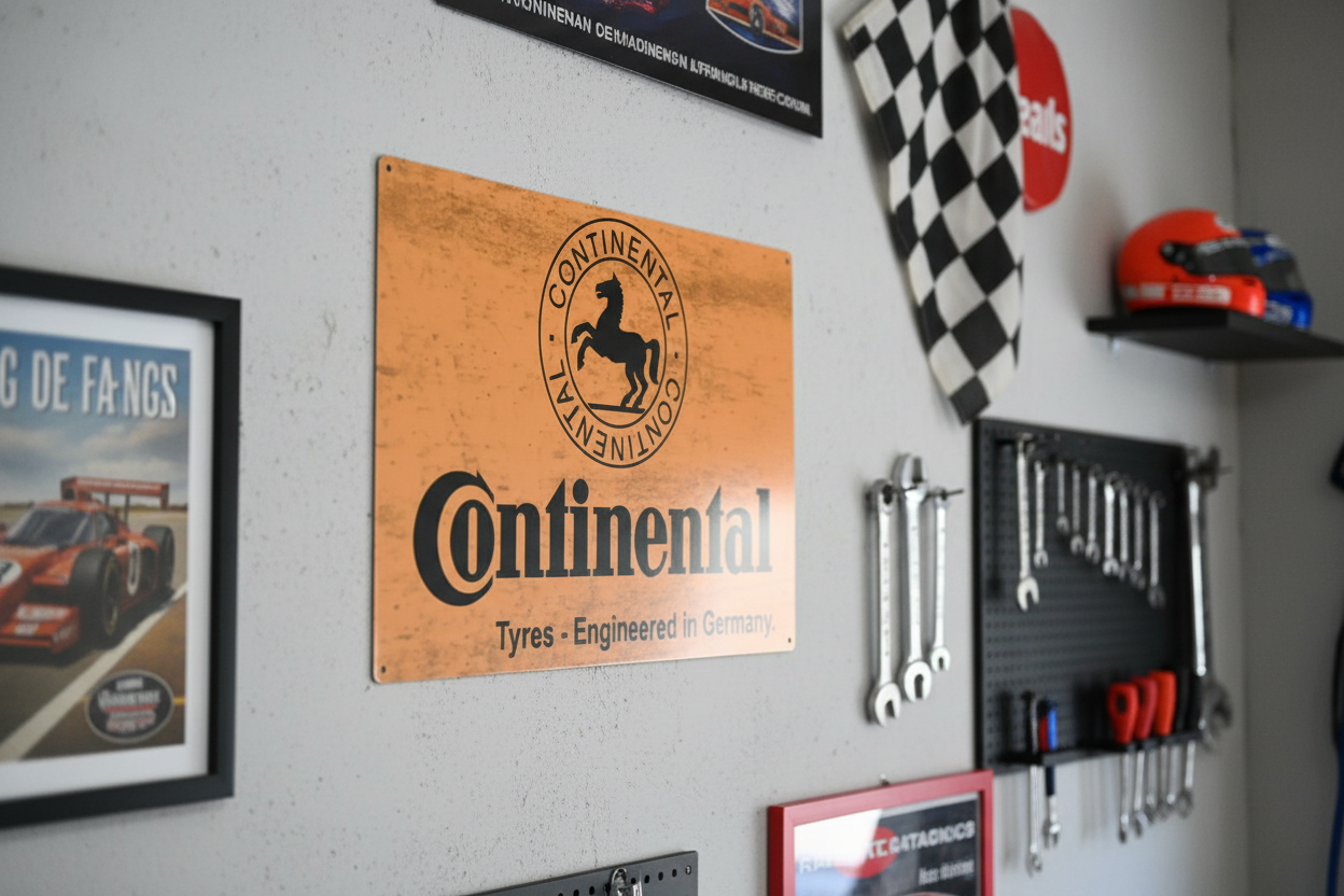 Continental Tyre tin metal sign