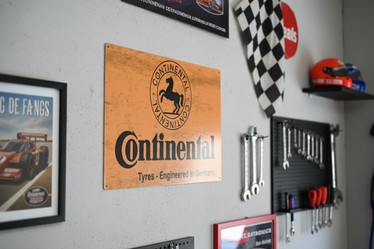 Continental Tyre tin metal sign