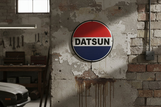 Datsun Large Round tin metal sign (Copy)