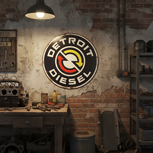 Detroit Diesel Metal Sign
