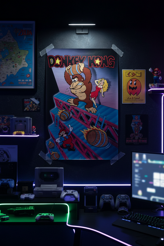 Donkey Kong Illustration Poster