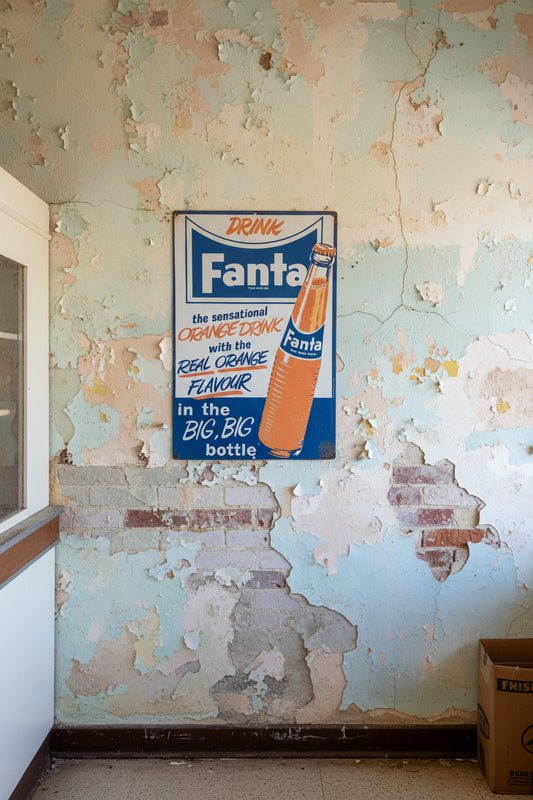Fanta tin metal sign