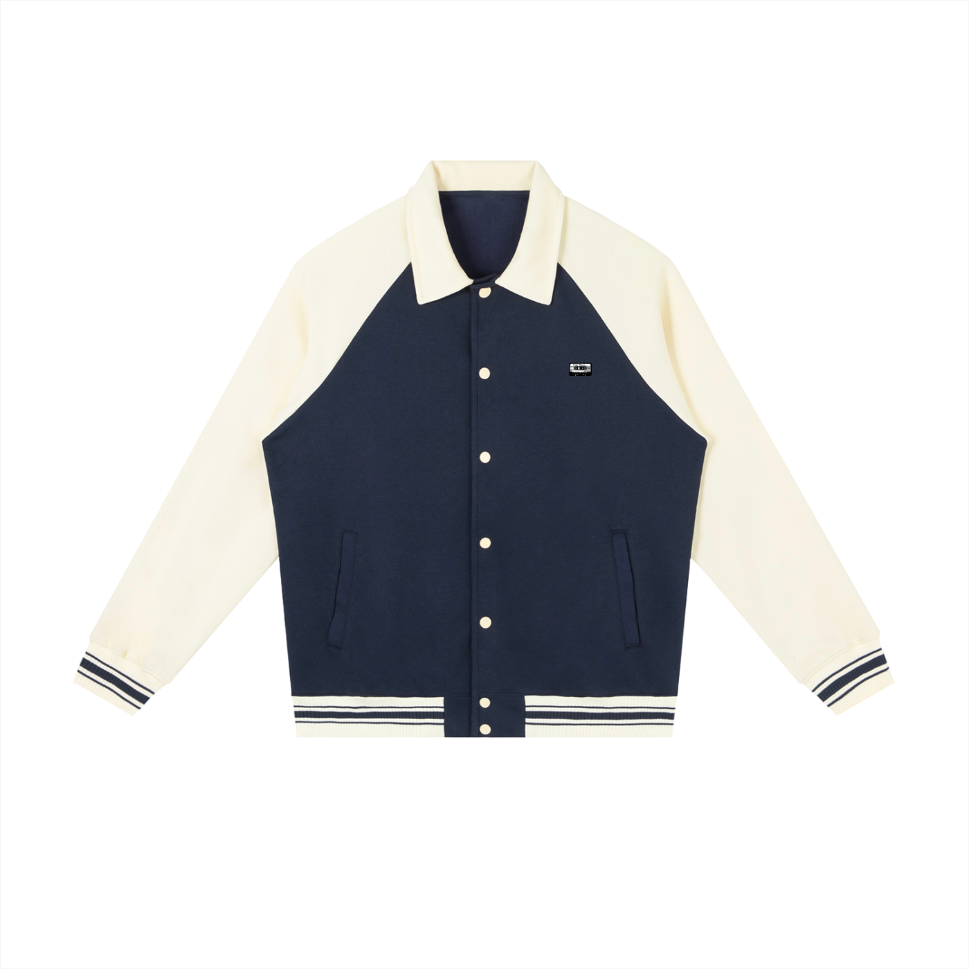 Old Skool Contrast Raglan Sleeve Baseball Jacket