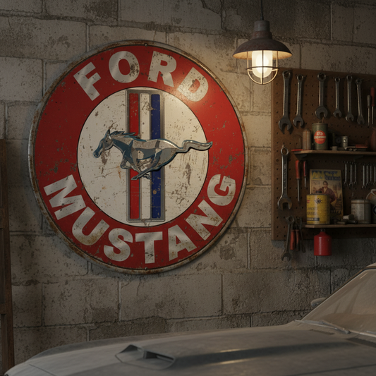 Ford Mustang Metal Sign