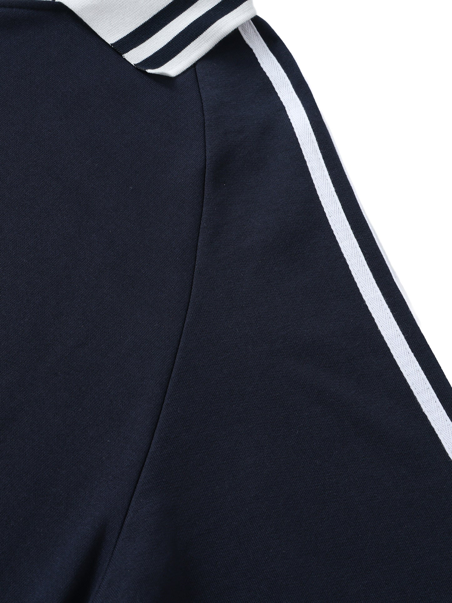 Old Skool Unisex Contrast Striped Lapel Collar Sweatshirt