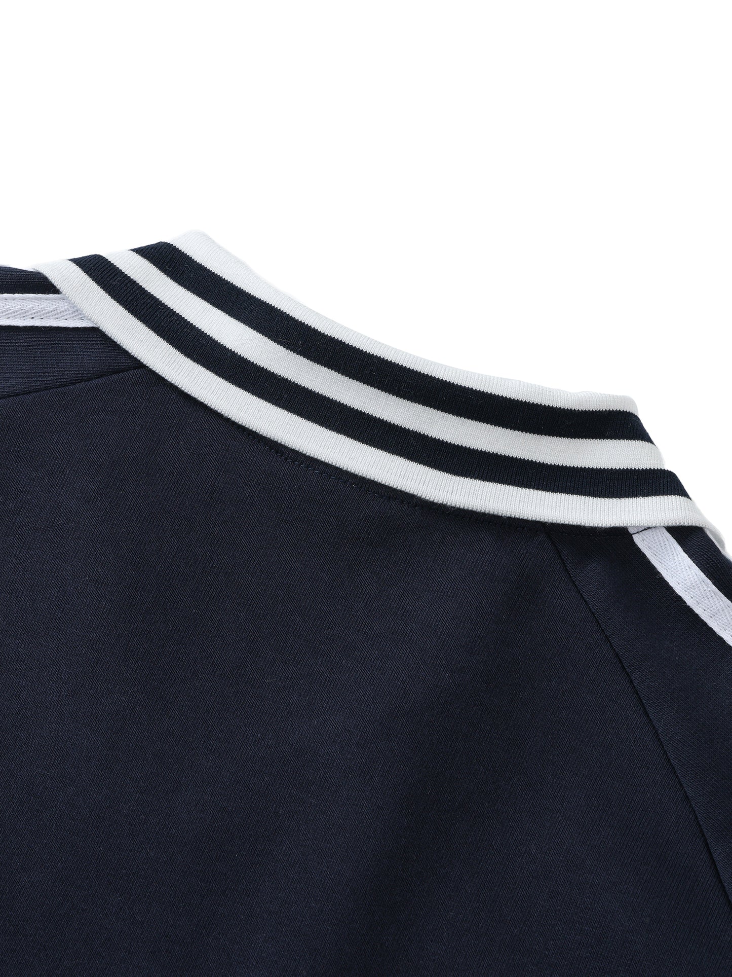 Old Skool Unisex Contrast Striped Lapel Collar Sweatshirt
