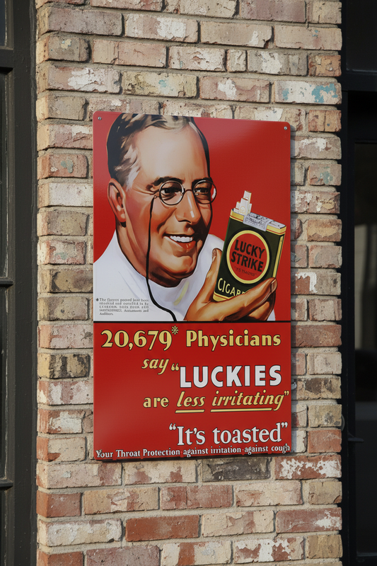 Lucky Strike Metal Sign