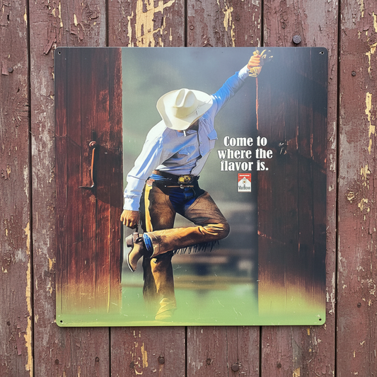 Marlboro Cowboy tin metal sign