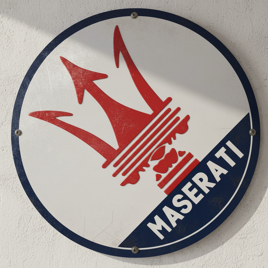 Maserati Metal Sign