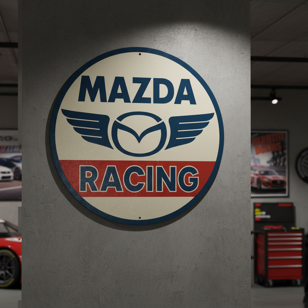 Mazda Racing Metal Sign