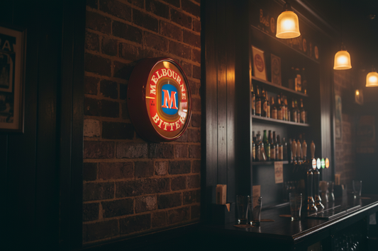 Plastic Wall Mount Vintage Retro Melbourne Bitter