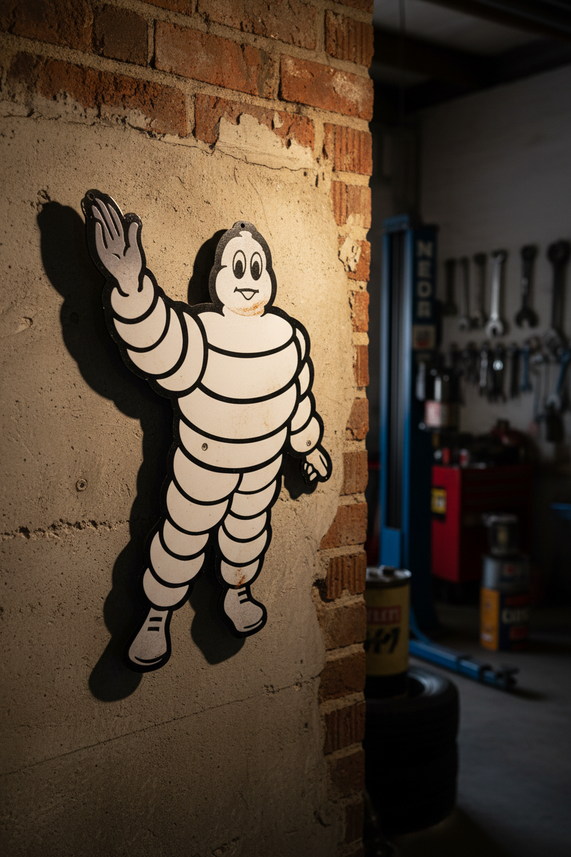 Michelin tin metal sign
