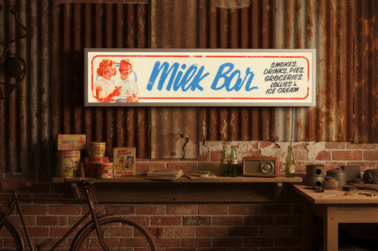Old Milk Bar LED Sign
