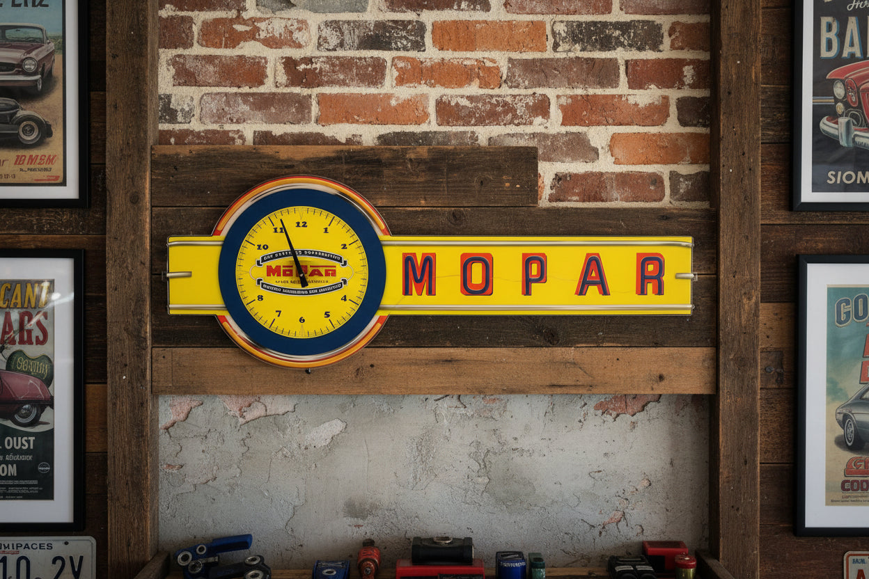 Mopar LED Neon Clock