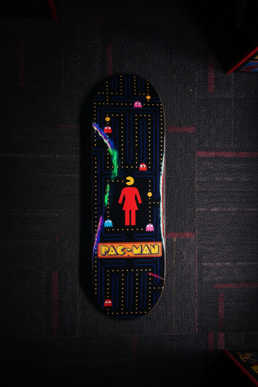 Pacman Girl Skateboard Wall Decor