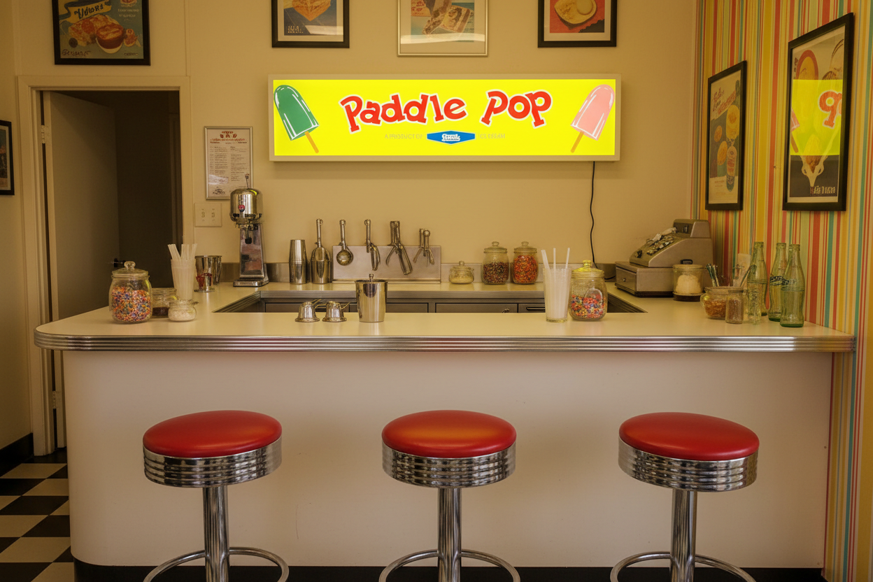 Streets Paddle Pop LED Sign