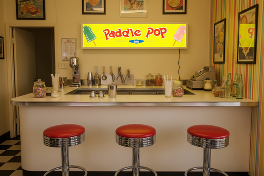 Streets Paddle Pop LED Sign