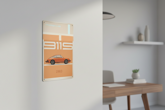 911S Porsche 1963 Metal Sign.