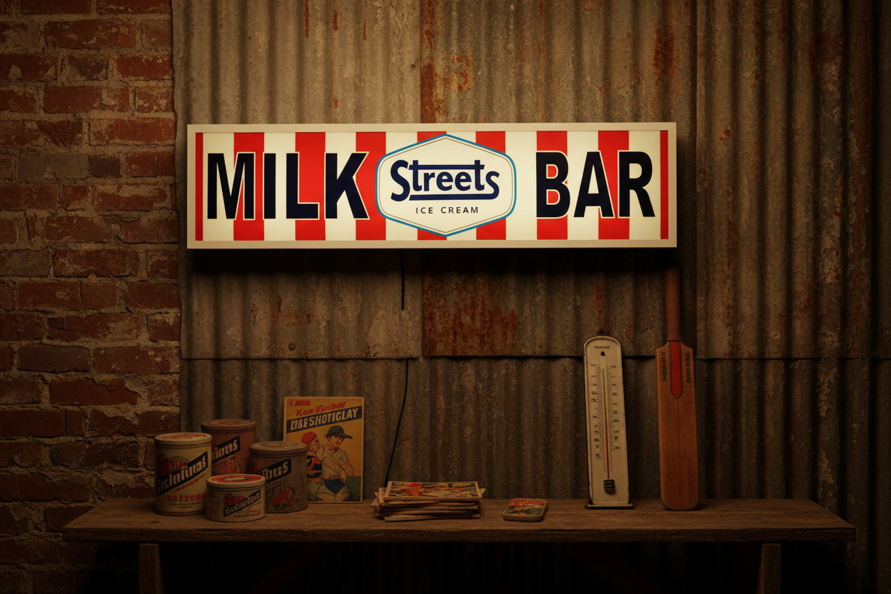 Streets Ice Cream Milk Bar LED Sign